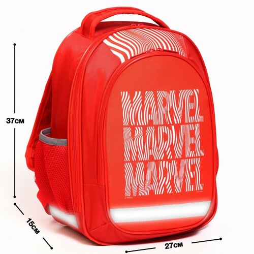 Рюкзак школьный эргонм. спинка Б 37*26*16 Мстители Marvel, 37*27*16 см, красный