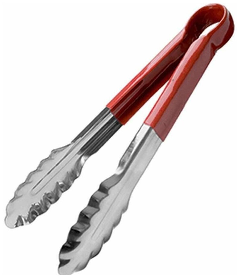 Щипцы кухонные универсальные 30 см с красной ручкой Viatto UT12HVRED, нержавеющая сталь + пластик