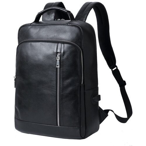 фото Рюкзак торба nip, натуральная кожа, отделение для ноутбука, вмещает а4, внутренний карман, черный