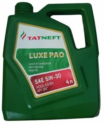 Моторное масло Татнефть LUXE PAO 5W-30, 4л