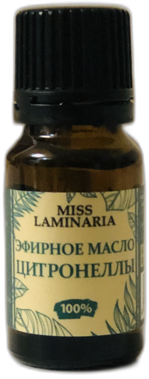 Miss Laminaria Эфирное масло Цитронеллы от мошек и комаров, 10 мл