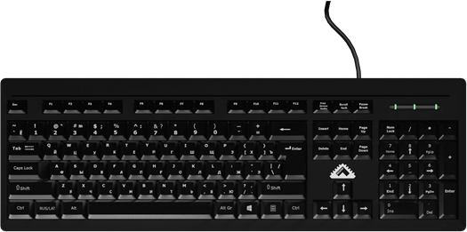 Клавиатура проводная бештау КЛ104РУ 104 клавиши, USB, 1,2м, KЛ104PY/TA, 1796263