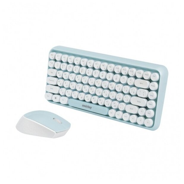 Комплект беспроводной Smartbuy SBC-626376AG Mint/White клавиатура+мышь