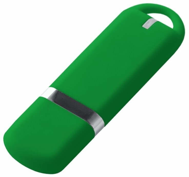 Флешка Memo 8 Гб зеленая 67х2х07 см пластик; покрытие софт-тач