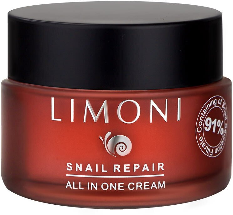 LIMONI Крем восстанавливливающий для лица с экстрактом секреции улитки / Snail Repair All In One Cream 50 мл - фото №1