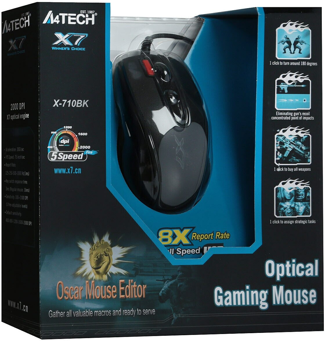 мышь A4Tech Black USB - фото №7
