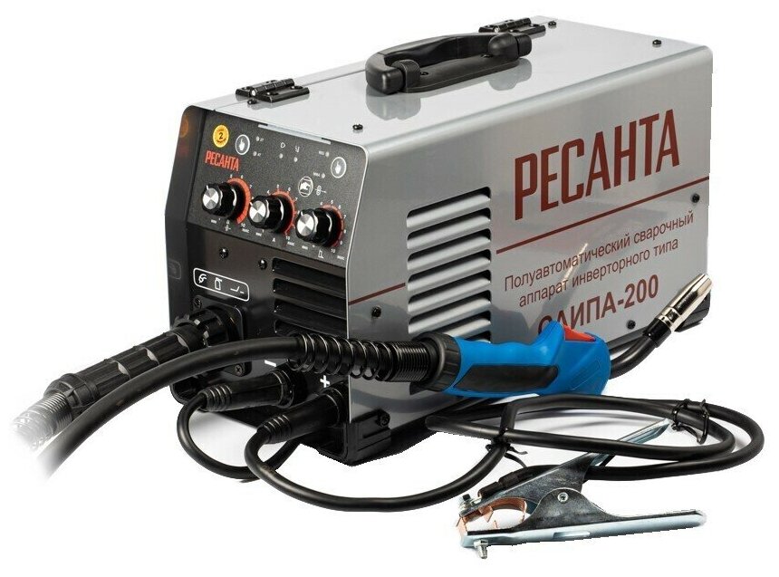 Сварочный аппарат инверторный Ресанта САИПА-200 полуавтоматический , 200 ампер , комплект кабелей - фотография № 5