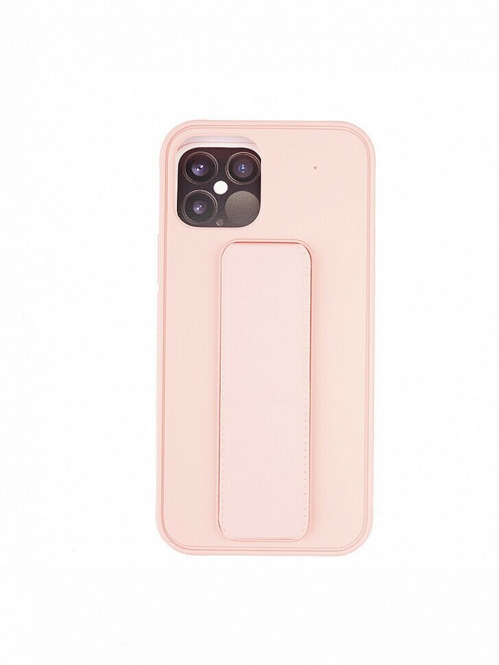 Чехол силиконовый для Apple iPhone 12 Mini 5.4", с держателем 3 в 1 (розовый)