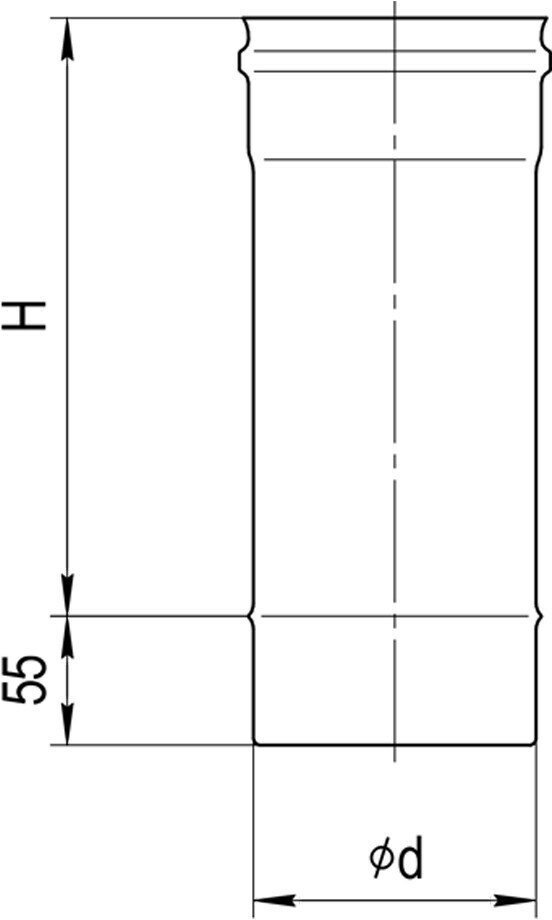 Дымоход 0.5м (HF/430/0,5 мм) Ф110 - фотография № 2