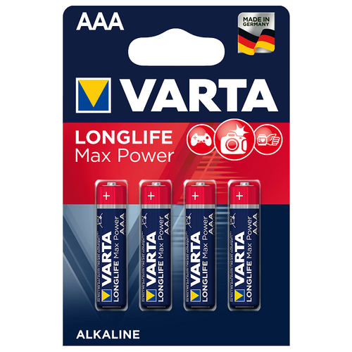 Батарейка VARTA Longlife Max Power AAA/LR03 бл 4