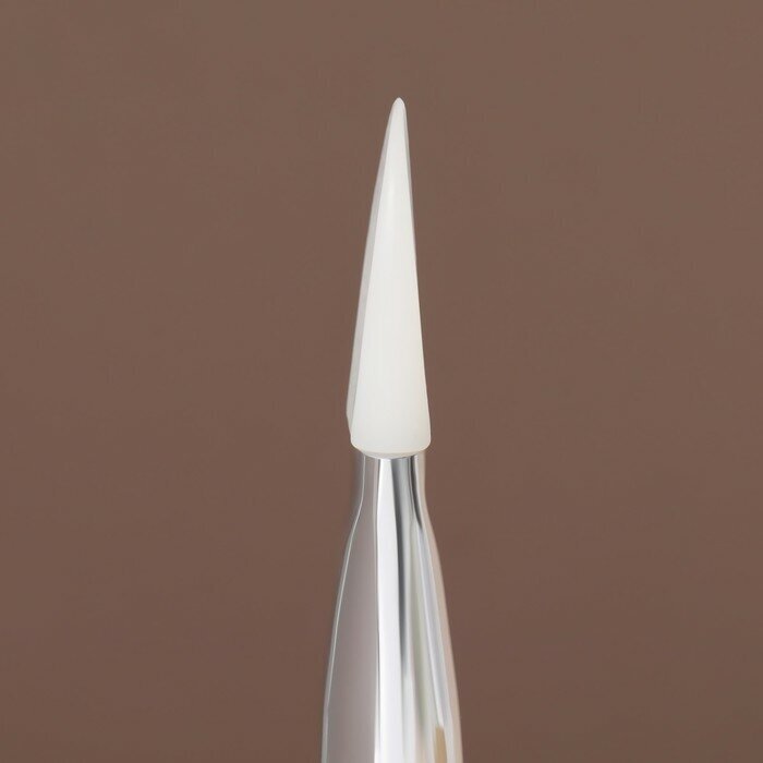 Кисть для масок «SILVER», силиконовая, с лопаткой, 14 см, цвет серебристый/белый - фотография № 9