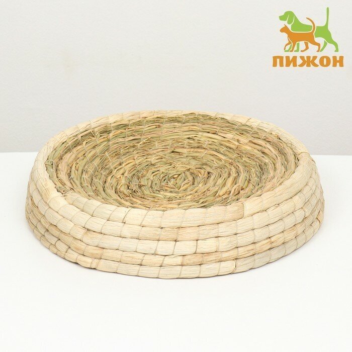 Пижон Экологичный лежак для животных (хлопок+рогоз), 50 см, белая