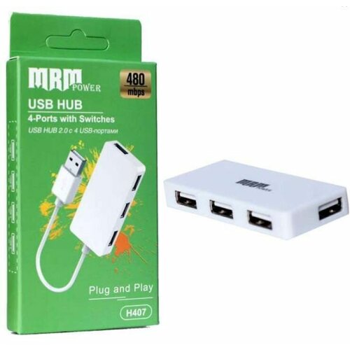 USB разветвитель на 4 порта HUB H407 USB20 37500₽