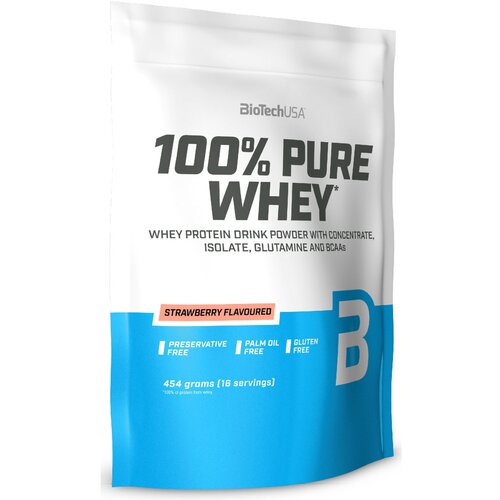 Протеин BioTechUSA 100% Pure Whey, 454 гр., клубника