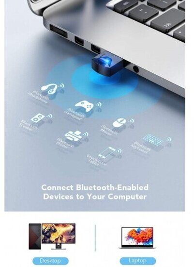 Адаптер Bluetooth KS-IS Bluetooth 5.0 USB - фото №8