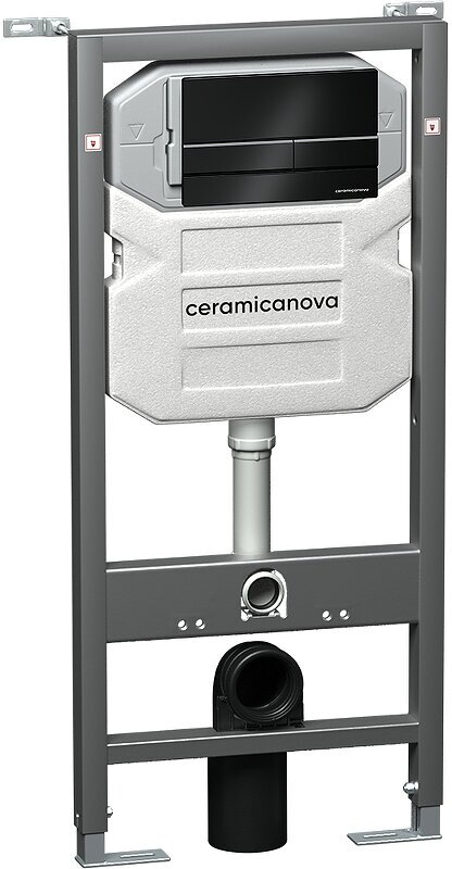 Инсталляция Ceramicanova Envision CN1002B для унитаза с Черной матовой клавишей смыва
