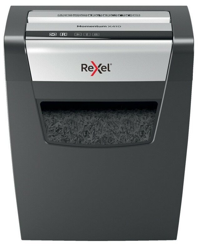 Шредер Rexel Momentum X410 (секр.P-4) фрагменты 10лист. 23лтр. скрепки скобы