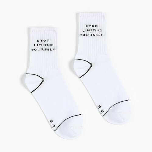 фото Мужские носки minaku, классические, размер 45, белый