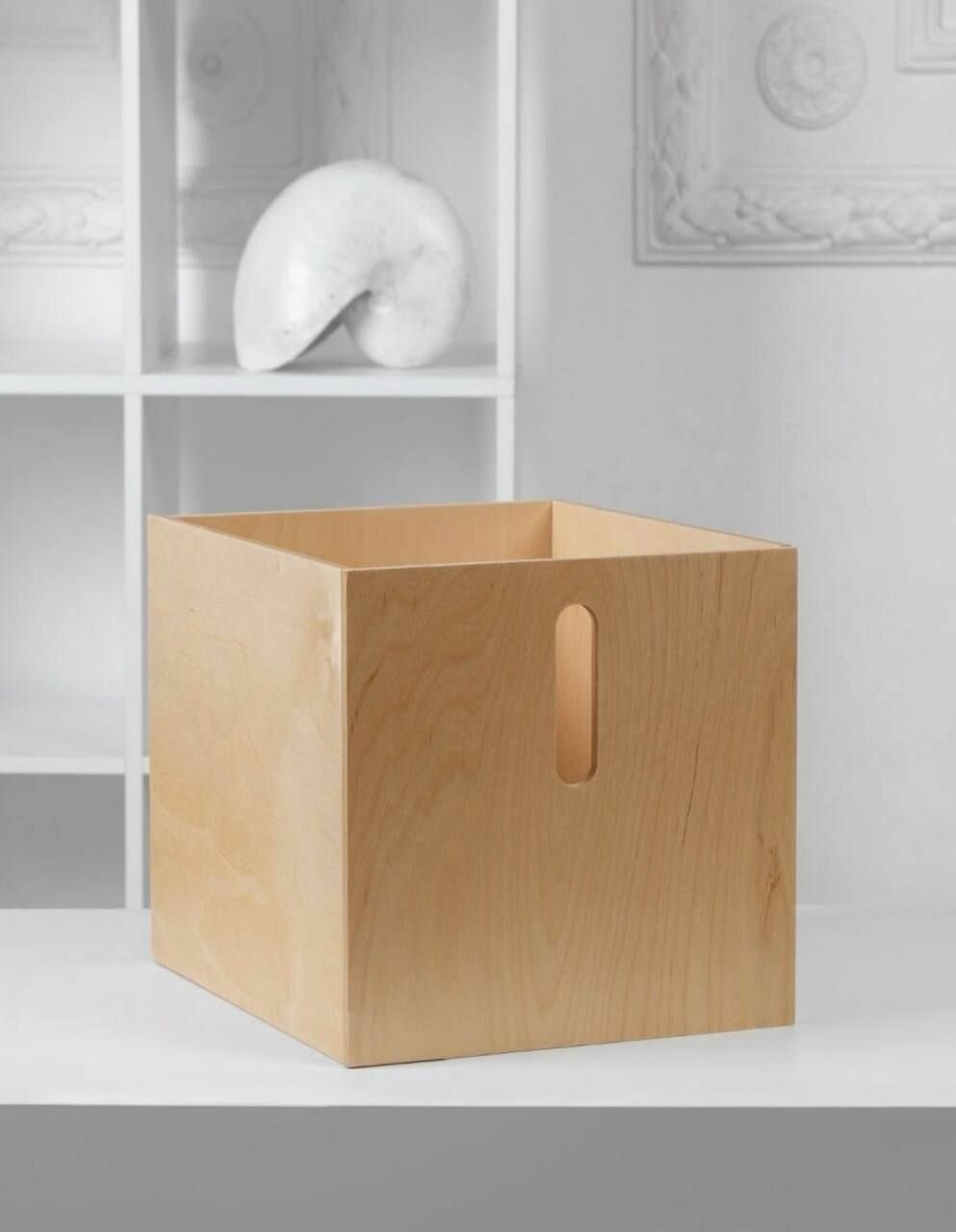 Органайзер коробка ящик нелакированный деревянный для хранения вещей, одежды, обуви, косметики, постельного белья в шкаф