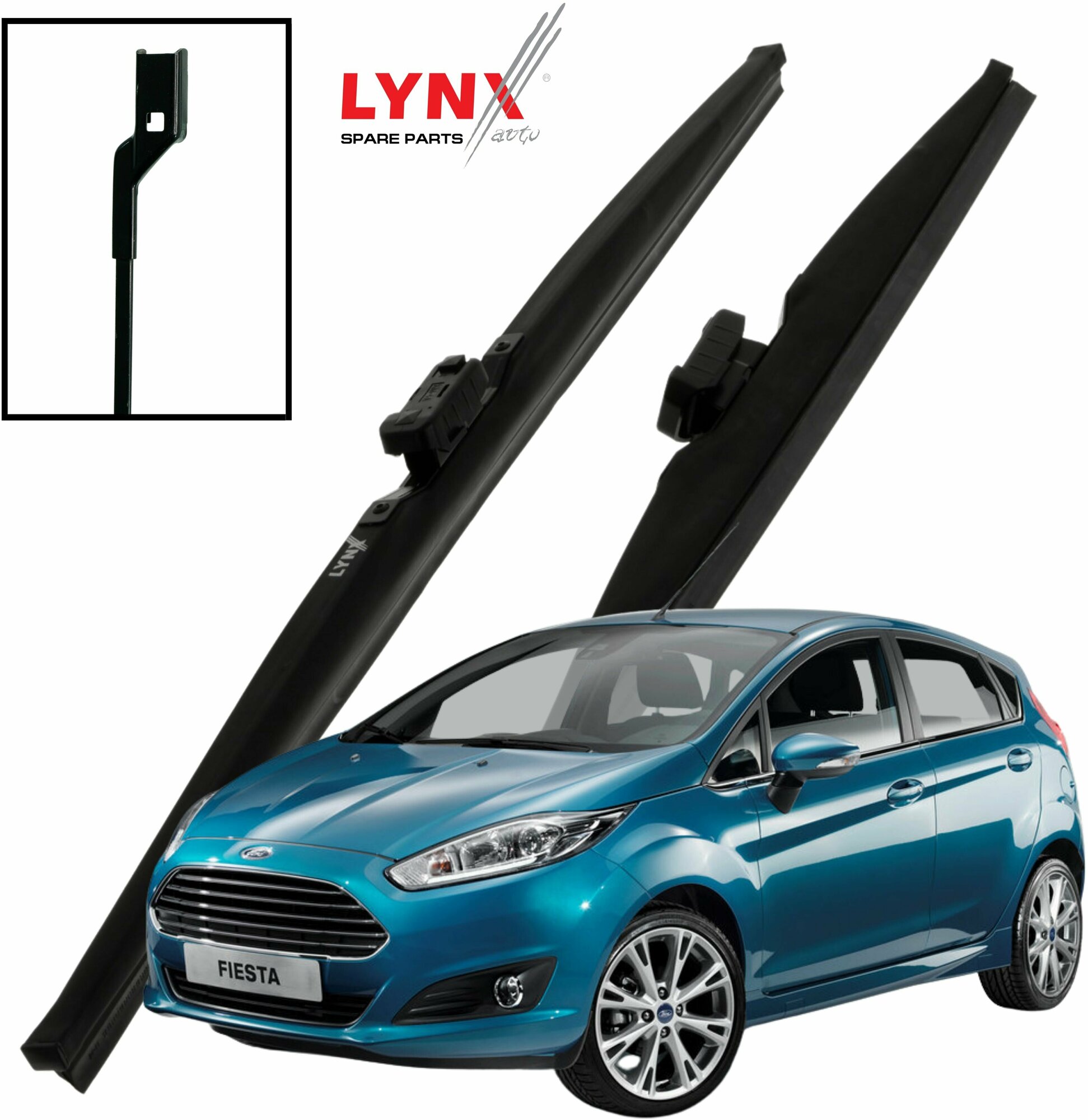 Дворники Ford Fiesta (6) Mk VII Форд Фиеста хэтчбек рест. 2013 2014 2015 2016 2017 2018 2019 Щетки стеклоочистителя зимние 2шт 650-400