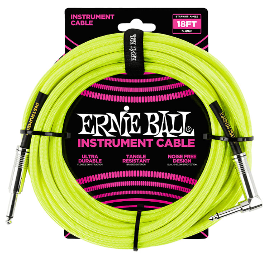 Кабель инструментальный Ernie Ball 6085 5.49м (прямой-угловой)