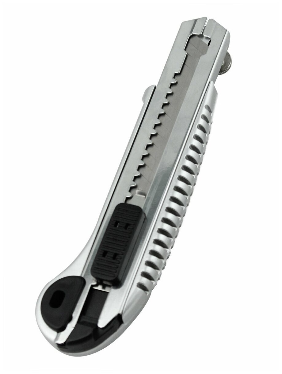 Канцелярский нож строительный ремонтный технический монтажный малярный универсальный с выдвижным лезвием 18*97 мм 5 лезвий в корпусе ножа