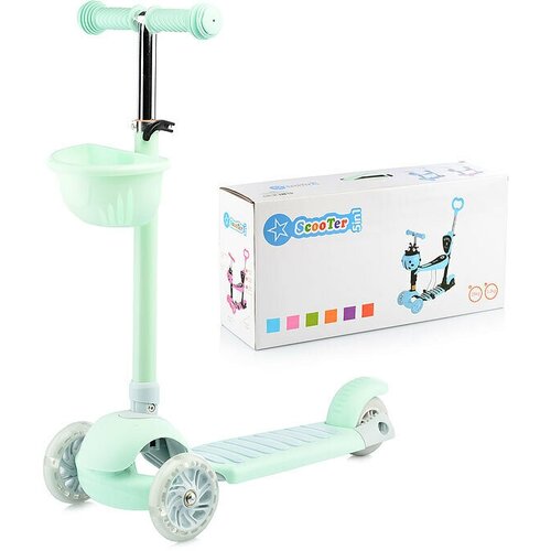 фото Самокат u066842y бирюзовый, в коробке кнр