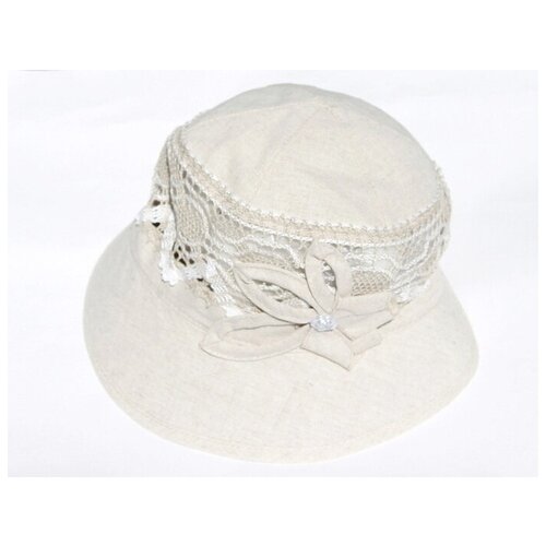 фото Шляпа шлем летняя, размер 56 - 57, бежевый мария 