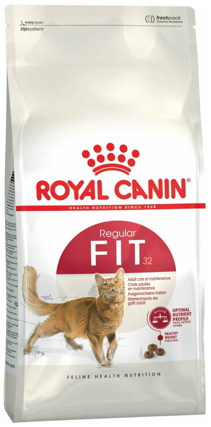 Корм для кошек Royal Canin Fit 32 (Фит 32) Корм сухой сбалансированный для взрослых умеренно активных кошек от 1 года,2 кг