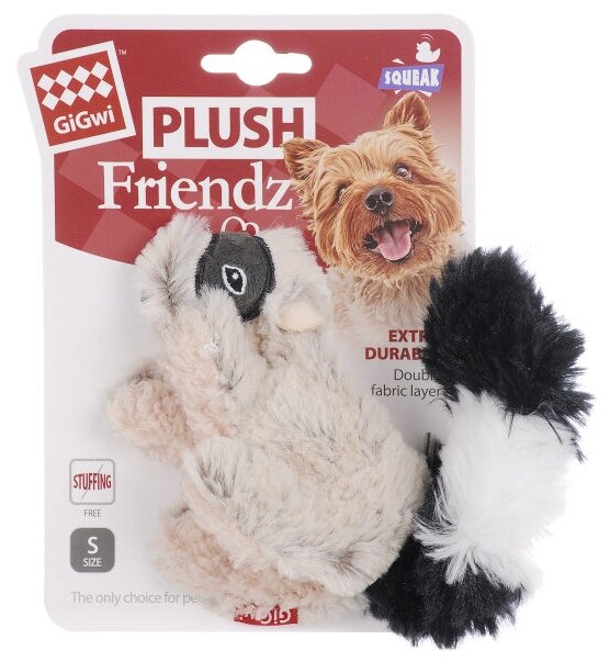 75307 Игрушка для собак Енот с пищалкой 16см, серия PLUSH FRIENDZ - фотография № 14