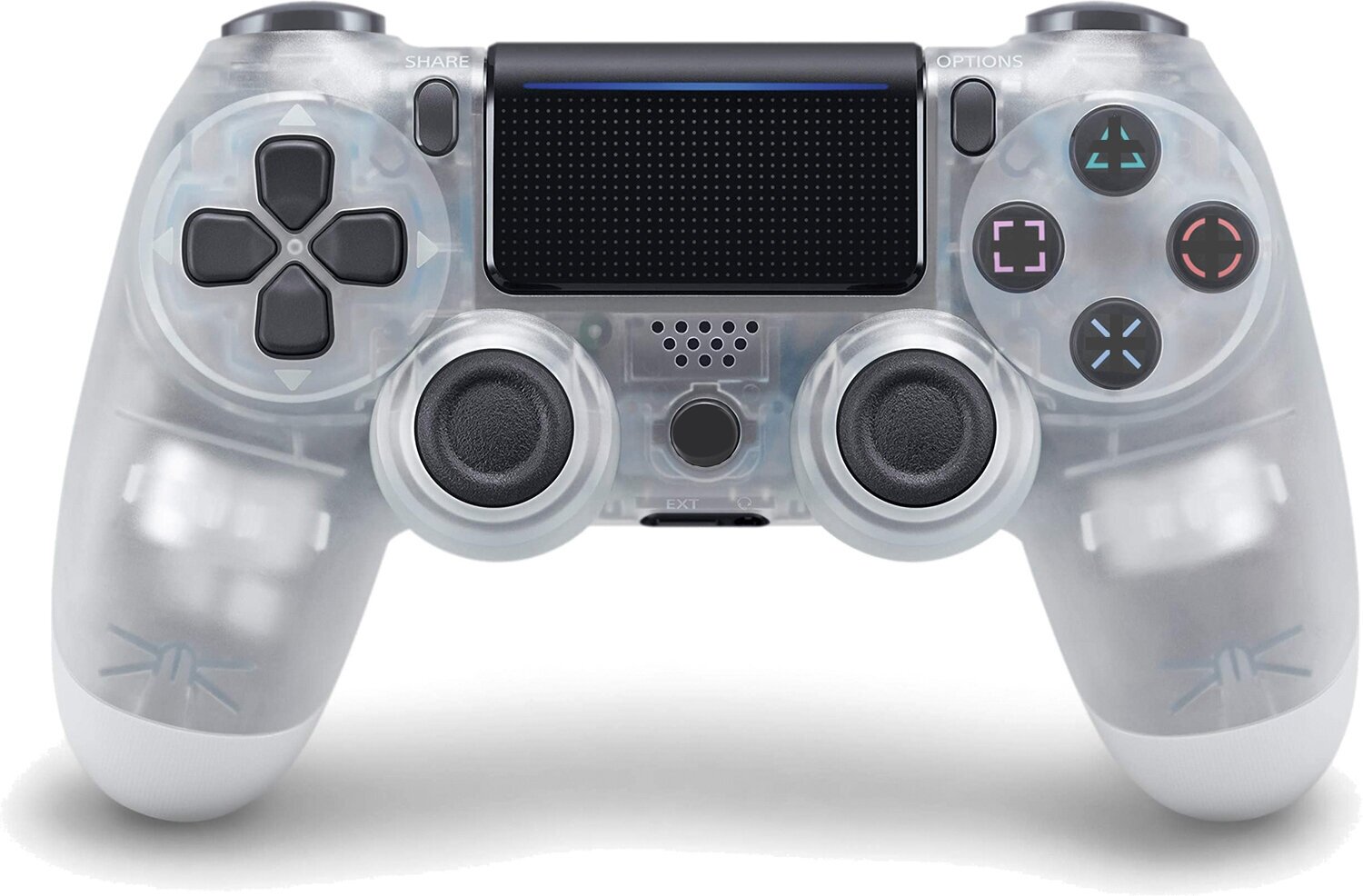 Беспроводной геймпад для PlayStation 4, модель Прозрачный V2. Джойстик совместимый с PS4, PC и Mac, Apple, Android