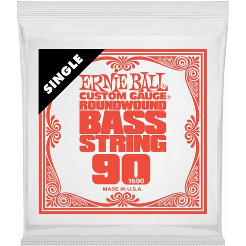 ERNIE BALL 1690 (.090) одна струна для бас-гитары ernie ball 1690 nickel wound 090 струна одиночная для бас гитары