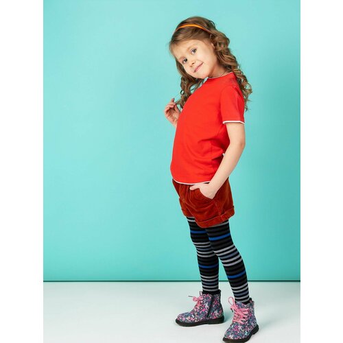 Колготки детские Полоска JUST KIDS С1824М черный 16-17