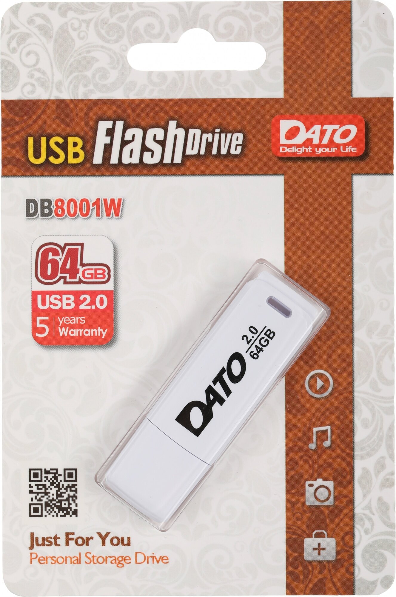 Флешка USB DATO DB8001 16Гб, USB2.0, черный [db8001k-16g] - фото №6