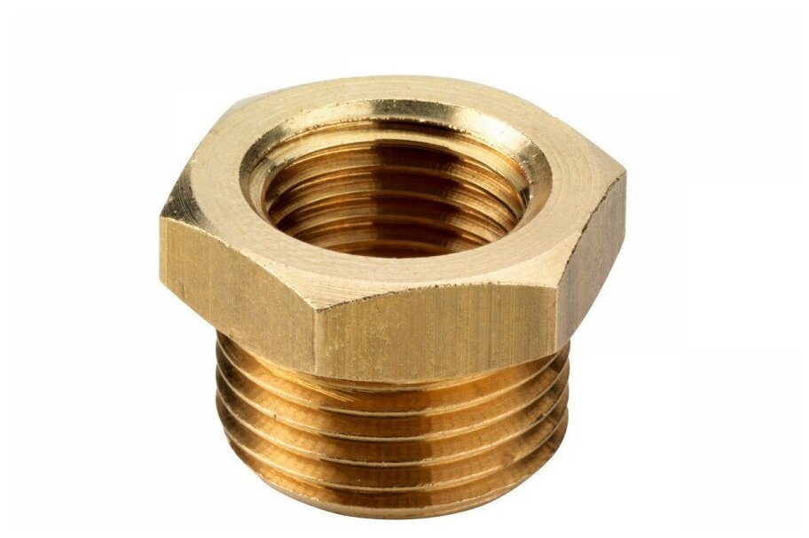 фото Переходник наружная резьба 1/2" - внутренняя резьба 1/4" латунь, THB