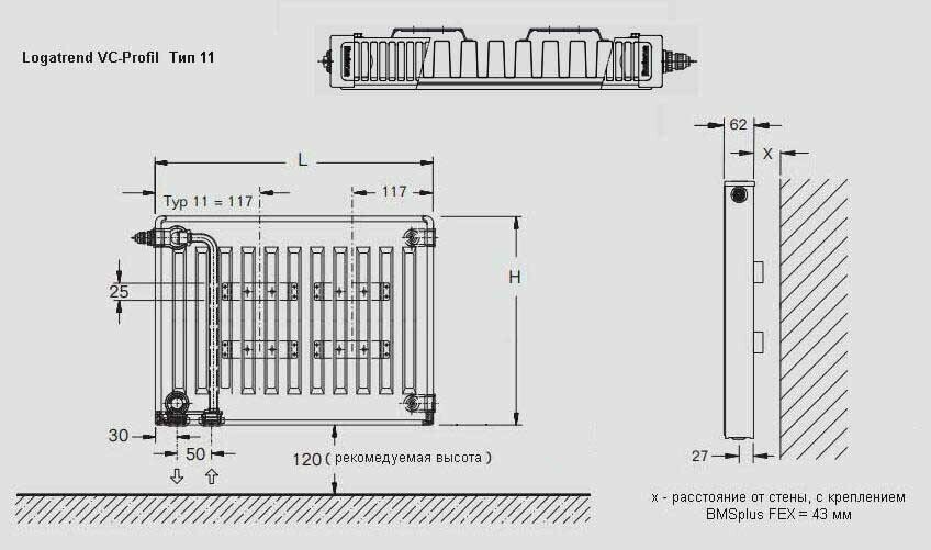 Радиатор Buderus VK-Profil 11/500/700, re (24) (A) - фотография № 18