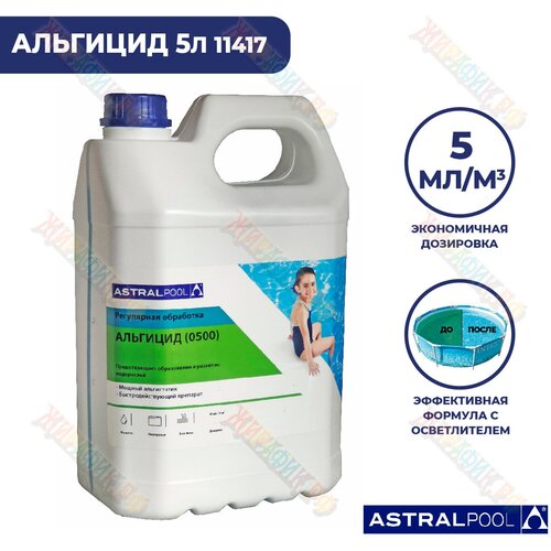 Альгицид 5 литров AstralPool 0500 кемипул пьюр 5л альгицид для уничтожения водорослей