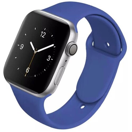 Силиконовый ремешок для Apple Watch 38/40/41 mm, синий, размер s/m