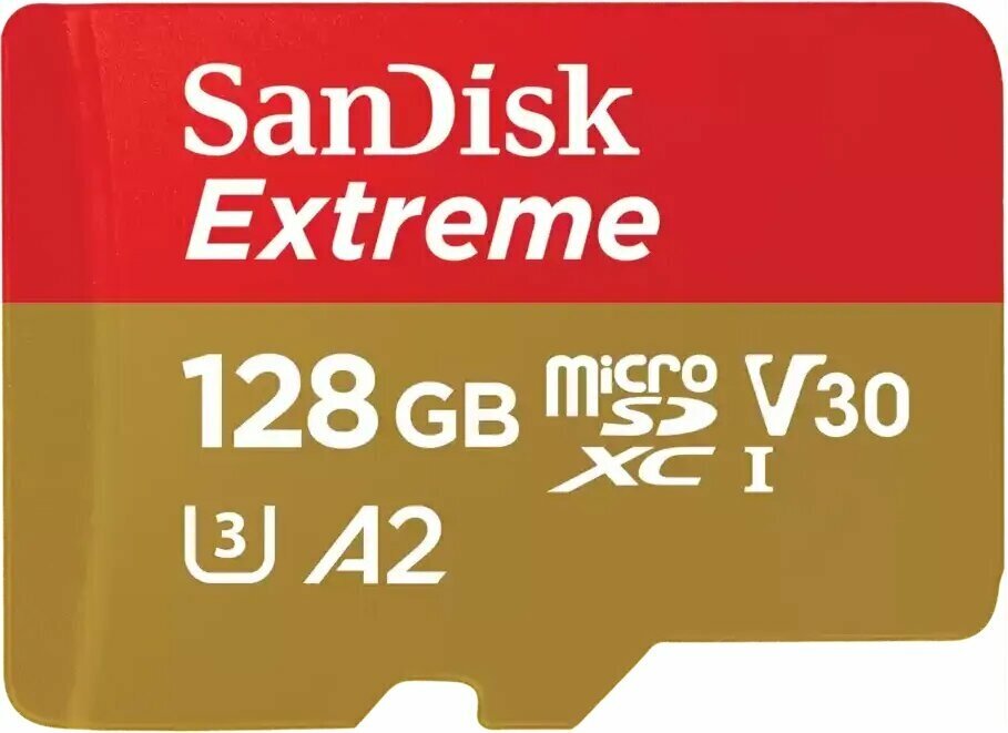 Карта памяти 128Gb MicroSD SanDisk Extreme (SDSQXAA-128G-GN6GN)