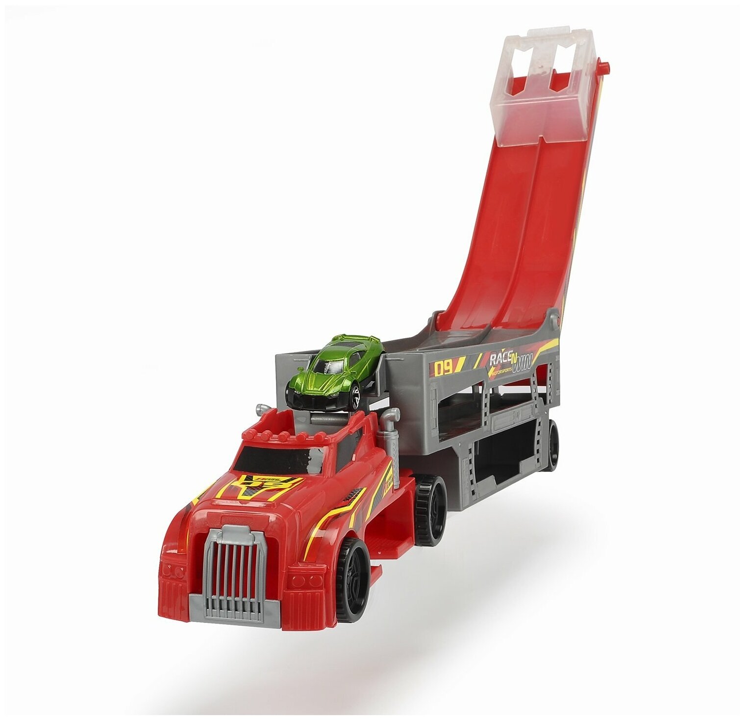 Игровой набор Dickie Автовоз с машинкой красный (4 уровня) 44.5 см - фото №4