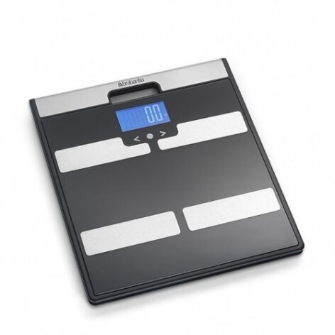 Весы напольные Brabantia электронные с мониторингом веса 160кг/100г, чёрные 481949
