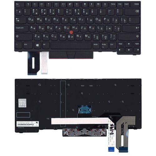 Клавиатура для ноутбука Lenovo ThinkPad T490 T495 E490 L390 p/n: 01YP302