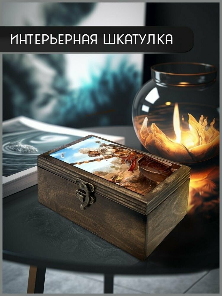 Шкатулка интерьерная для украшений универсальная 16x10x6 см Игры Assassin's creed истоки - 42
