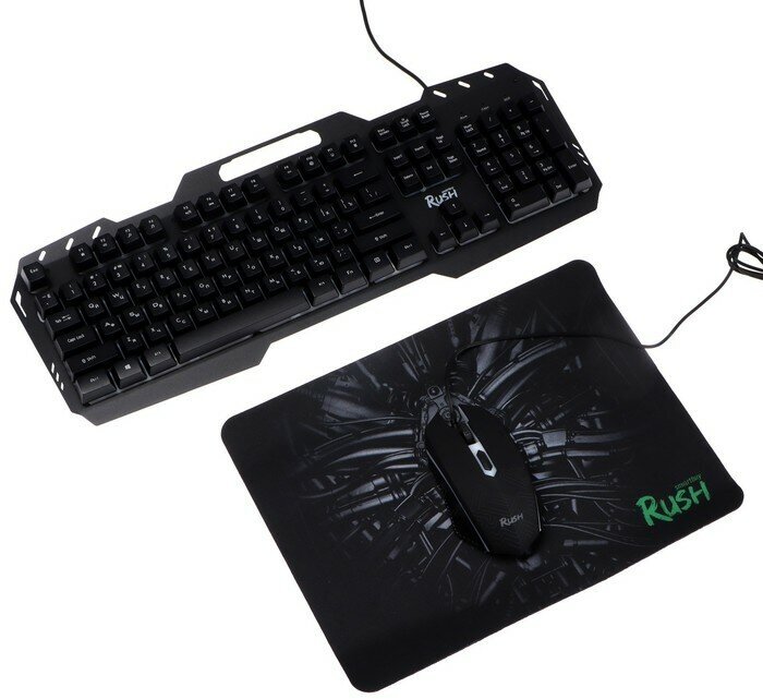 Игровой набор Smartbuy RUSH Citadel 3 в 1, клавиатура+мышь+ковер, проводной, 2400 dpi