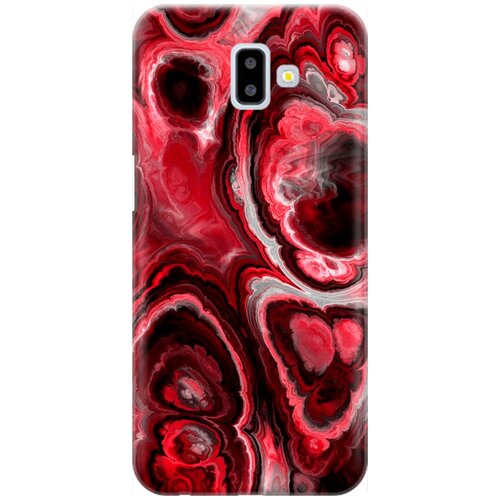 фото Ультратонкий силиконовый чехол-накладка для samsung galaxy j6+ 2018 с принтом "гранатовые краски" gosso