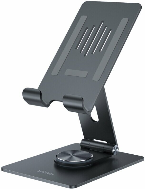 Подставка для планшета поворотная WiWU ZM106 Desktop Rotation Stand For Tablet up to 12.9 inch Space Gray