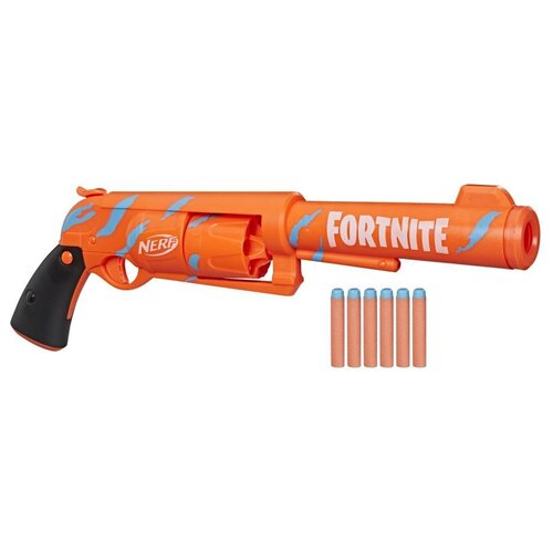 Бластер Nerf Fortnite 6-SH F2678, 15.24 см, оранжевый бластер hasbro nerf roblox arsenal pulse laser f2484eu4