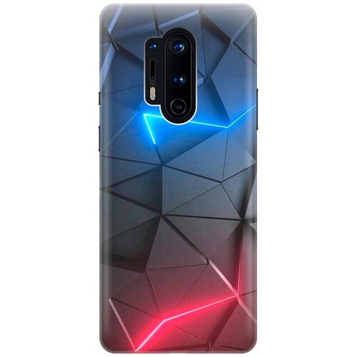 фото Ультратонкий силиконовый чехол-накладка для oneplus 8 pro с принтом "графитовые грани" gosso