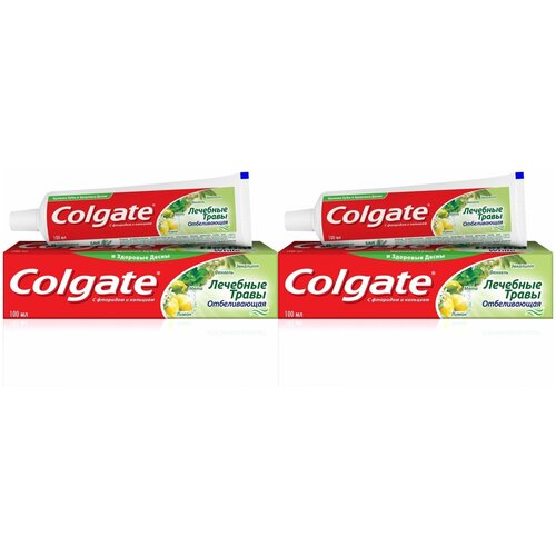 Colgate Паста зубная Лечебные травы Отбеливающая, 2 уп x 100 мл / colgate паста зубная лечебные травы отбеливающая 2 уп x 100 мл