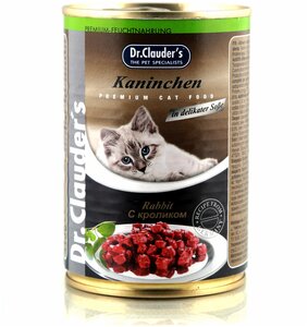 Dr. Clauder`s 415 гр консервы для кошек с кроликом